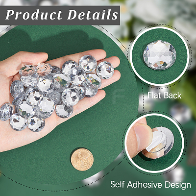 100Pcs Acrylic Rhinestone Cabochons TACR-CY0001-01A-1