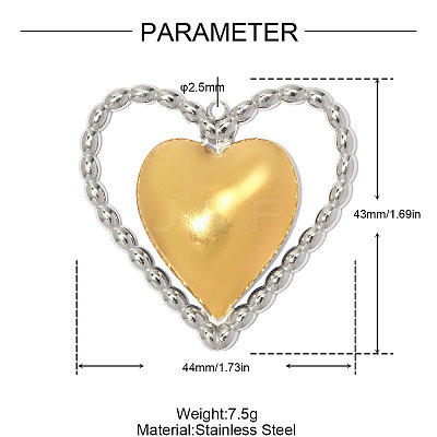 304 Stainless Steel Pendants SA-OY003-54GP-1