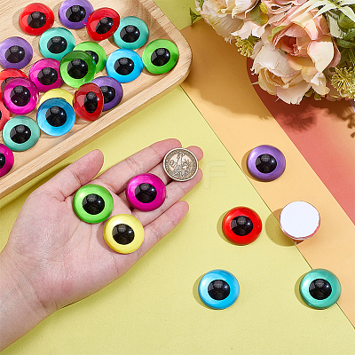 32Pcs 8 Colors Glass Craft Doll Eye DIY-PH0030-11-1