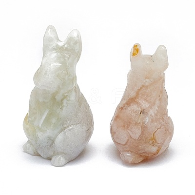 Natural Cherry Blossom Agate Sculpture Display Decorations G-F719-36C-1