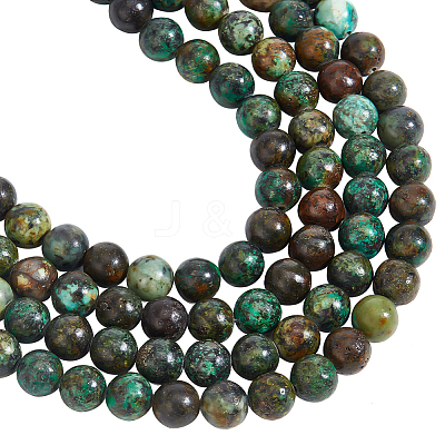 2 Strands Natural African Turquoise(Jasper) Beads Strands TURQ-NB0001-23-1