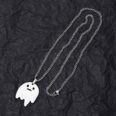 Non-Tarnish 201 Stainless Steel Pendant Necklaces for Man NJEW-Q336-02B-P-1