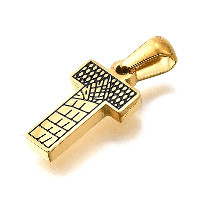 Golden 304 Stainless Steel Pendants STAS-K300-01G-T-1