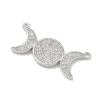 Brass Micro Pave Clear Cubic Zirconia Pendants KK-A300-10A-P-1