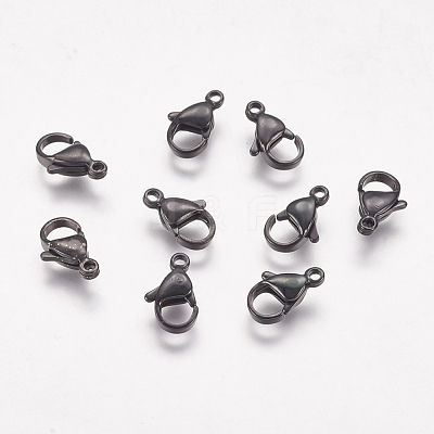 304 Stainless Steel Lobster Claw Clasps STAS-P185-12-B-1