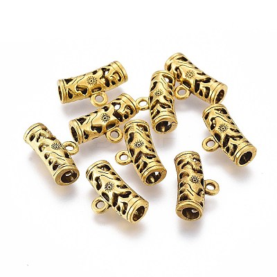 Tibetan Style Alloy Tube Bails LS-PALLOY-L208-007AG-1