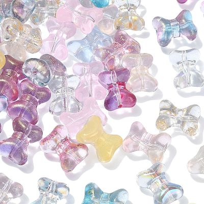 100Pcs Electroplate Transparent Glass Bead EGLA-CJ0001-21-1