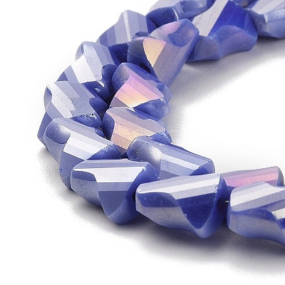 Electroplated Glass Beads Strands GLAA-G092-A-06-1