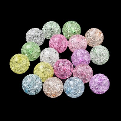 Transparent Crackle Acrylic Beads AC-CBA4496-12E-1