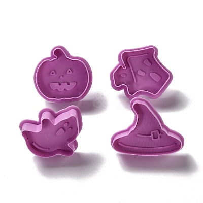 Halloween Themed PET Plastic Cookie Cutters DIY-K056-07-1
