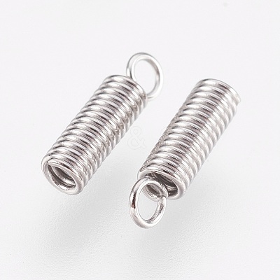 Tarnish Resistant 304 Stainless Steel Coil Cord Ends STAS-I097-054P-1