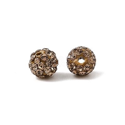 Polymer Clay Rhinestone Beads RB-H284-6MM-246-1