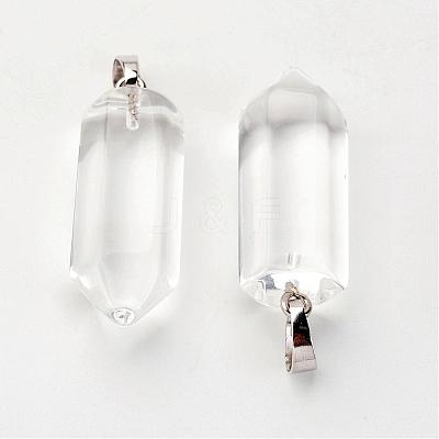 Brass Natural & Synthetic Mixed Stone Pendants G-O160-03-1