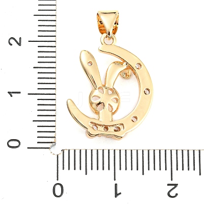 Brass Micro Cubic Zirconia Peg Bail Charms LS-KK-Q794-04C-G-1