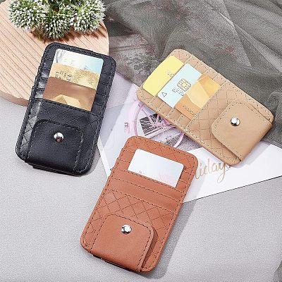 3Pcs 3 Colors Imitation Leather Car Sun Visor Organizers AJEW-FH0002-74-1