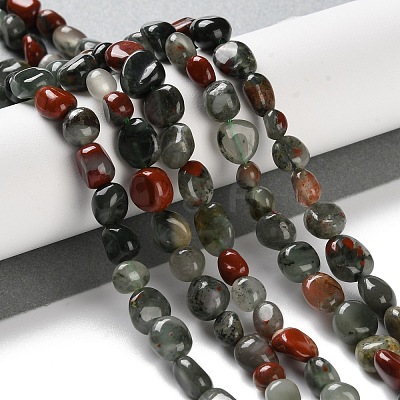 Natural African Bloodstone Beads Strands G-P497-01C-22-1