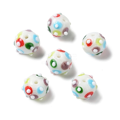 Handmade Bumpy Lampwork Beads LAMP-F022-03H-1
