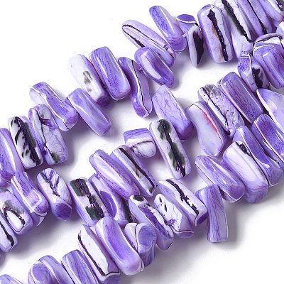 Dyed Natural Trochus Shell Beads Strands SSHEL-C013-09N-1