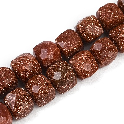Synthetic Goldstone Beads Strands G-H078-C36-6mm-1
