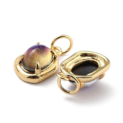 Eco-Friendly Brass Charms KK-H762-03G-1