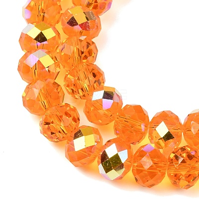 Electroplate Transparent Glass Beads Strands EGLA-A046-01C-07-1