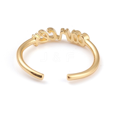 Constellation/Zodiac Sign Brass Cuff Rings RJEW-J074-05G-D-1