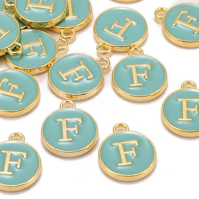 Golden Plated Alloy Enamel Charms X-ENAM-S118-05F-1