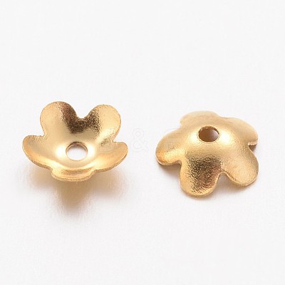 Ion Plating(IP) 304 Stainless Steel Bead Caps STAS-K113-01G-1