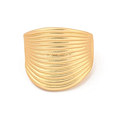 Matte Gold Alloy Adjustable Rings for Women RJEW-K260-07C-1