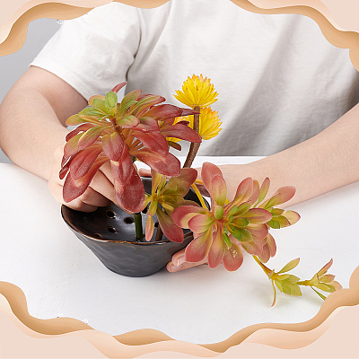 Bowl Shape Ceramic Vase AJEW-WH0528-64-1