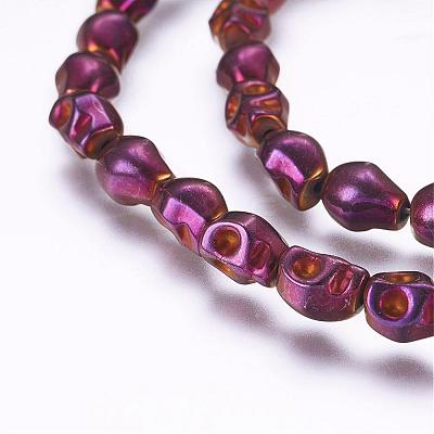 Electroplate Non-magnetic Synthetic Hematite Bead Strands G-P277-08-1