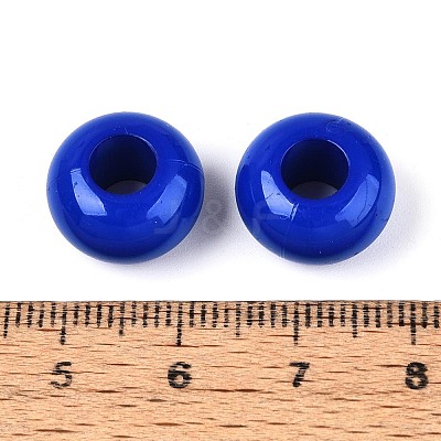 Opaque Acrylic European Large Hole Beads SACR-N019-03B-1