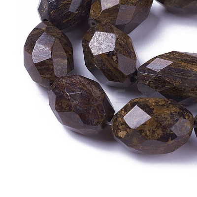 Natural Bronzite Beads Strands G-P422-14-1
