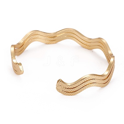 Long-Lasting Plated Brass Cuff Bangles BJEW-E370-07G-1