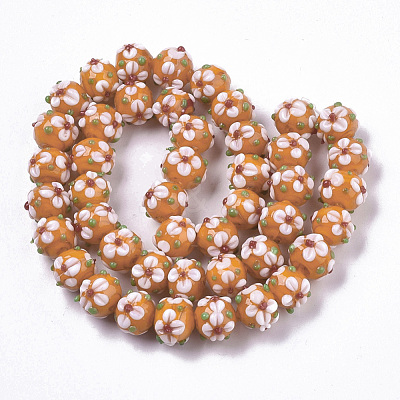 Handmade Lampwork Beads Strands LAMP-N021-001F-1