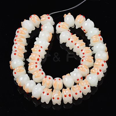 Handmade Bumpy Lampwork Beads Strands LAMP-T017-01C-1