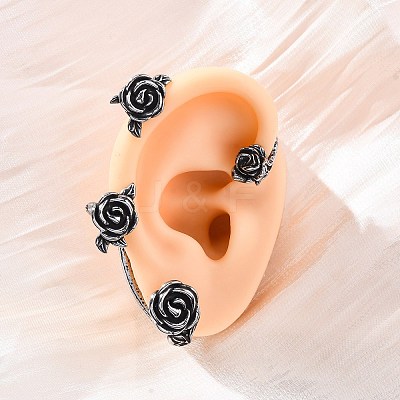316 Surgical Stainless Steel Cuff Earrings EJEW-E300-25AS-02-1