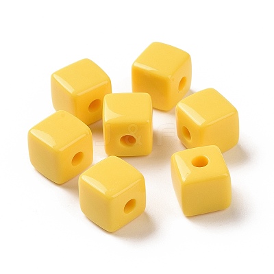 Opaque Acrylic Beads OACR-E015-02E-1