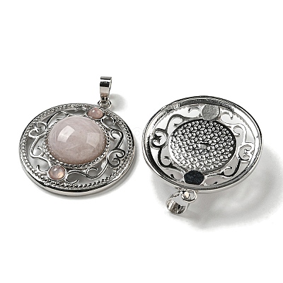 Natural Rose Quartz Pendants G-Q158-03A-1