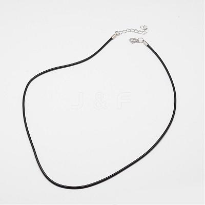 Round Leather Cord Necklaces Making MAK-I005-4mm-1