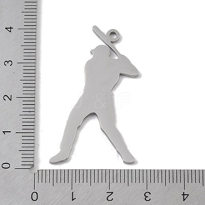 Non-Tarnish 304 Stainless Steel Pendants STAS-B062-01B-P-1