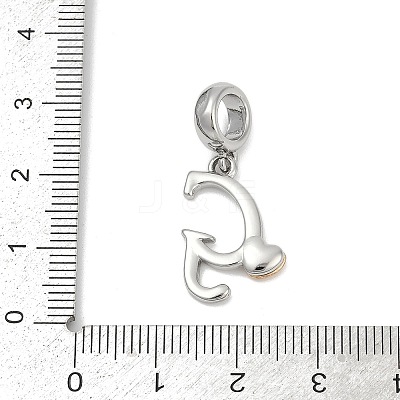Brass European Dangle Charms LS-KK-Z097-01G-GP-1