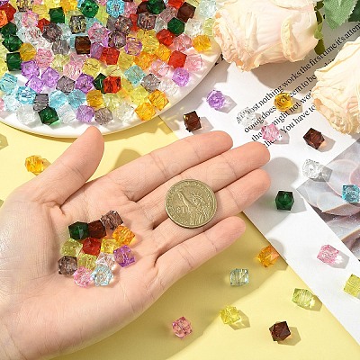 360Pcs 12 Colors Transparent Acrylic Beads TACR-YW0003-41-1
