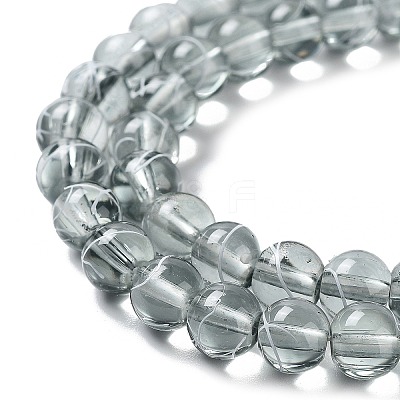 Drawbench Transparent Glass Beads Strands GLAD-Q012-6mm-09-1