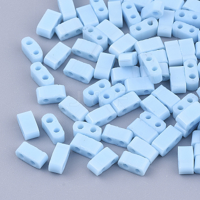 FGB 2-Hole Glass Seed Beads SEED-S031-M-043-1