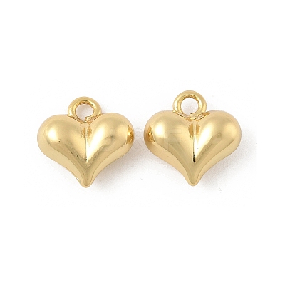 Heart Brass Charms KK-M327-02A-G-1