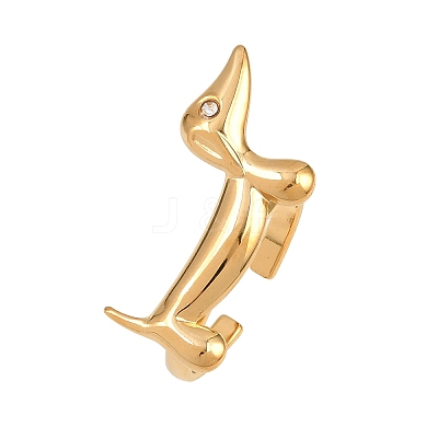304 Stainless Steel Cuff Open Rings for Women RJEW-Z134-01G-01-1