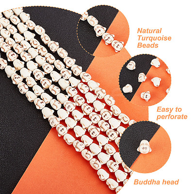 Natural Howlite Beads Strands TURQ-AR0001-19-1