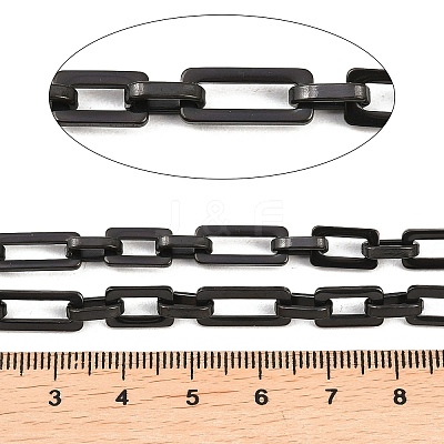 201 Stainless Steel Rectangle Link Chains Chains CHS-F024-06EB-1