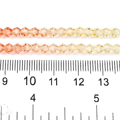 Gradient Color Baking Paint Glass Bead Strands DGLA-A039-T4mm-A013-1